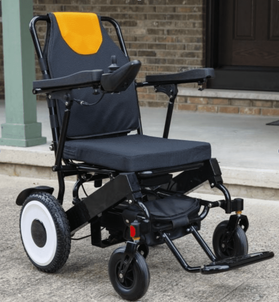 Displayed is the all new move lite folding power chair