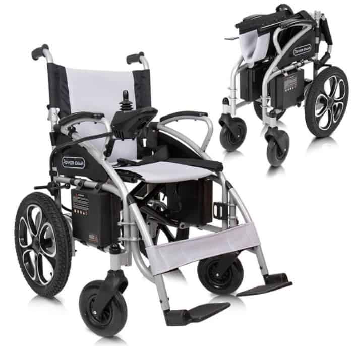 This shows the vive compact power wheelchair