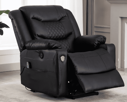Shown is the kanajah faux leather power lift recliner chair