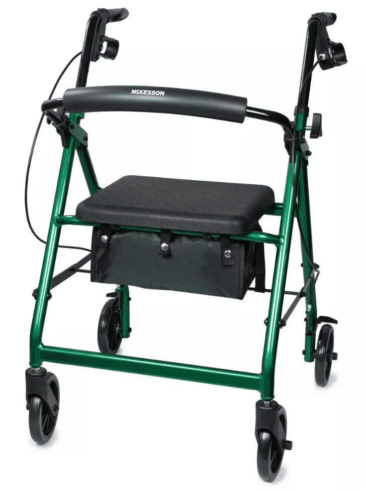 Shown is the McKession Lightweight Rollator walker, which is another great rollaotr walker with seat